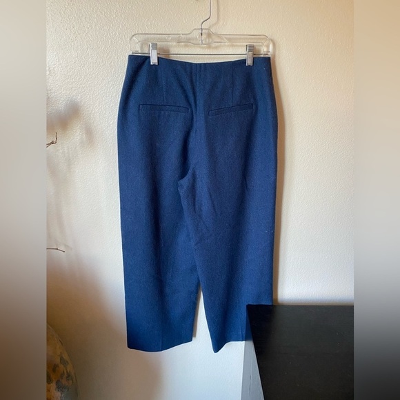 Club Monaco Women’s Wool Blend Parachute Trousers in Blue Size 4 Barrel Pants - Picture 3 of 8